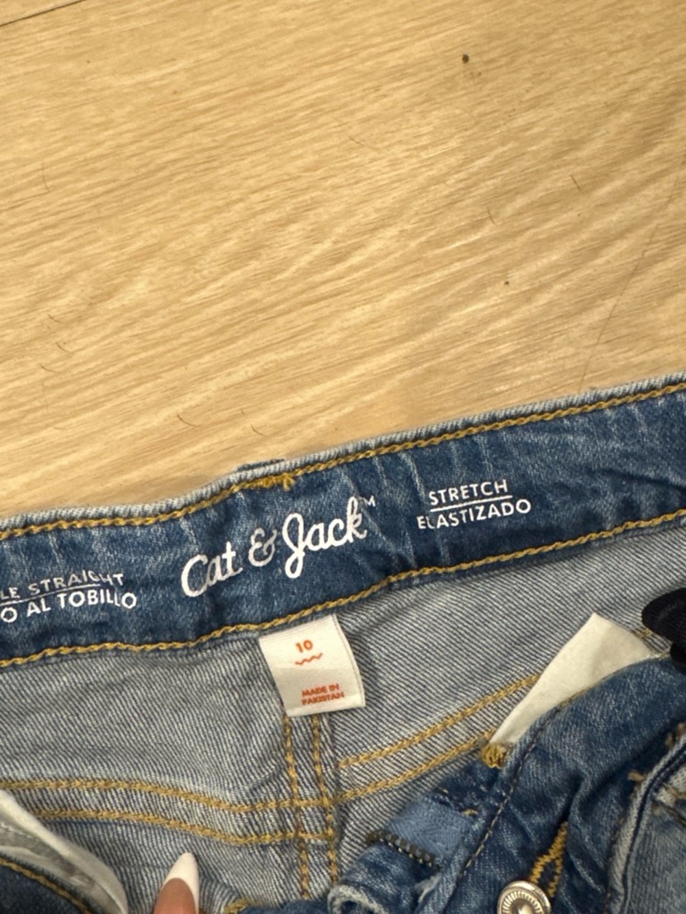 Cat & Jack Blue Straight Leg Stretch Jeans